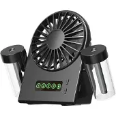Semoic Dual Sprays Desktop Ventilator Luchtbevochtiger 2-in-1 USB-poort