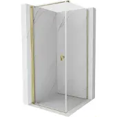 Mexen Mist-B douchecabine zwenkbaar 100 x 100 , transparant, goud - 8A2T-100-100-50-00