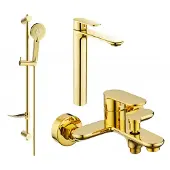 Mexen Milo DF40 badkuipset, goud - 71313DF40-50