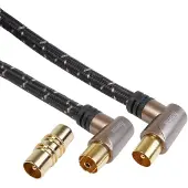 Hama antennekabel coax 90graden 110DB 1.5m, 5 ster