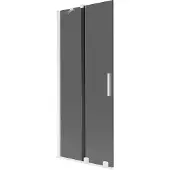 Mexen Velar badwand 2-delig schuif 80 x 150 , grafiet, wit - 896-080-000-41-20
