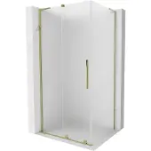 Mexen Velar L schuifdouchecabine 90 x 120 , matglas, goud - 871-090-120-33-50
