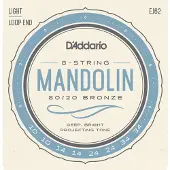 D'addario And Co EJ62 80/20 BRONZE MANDOLIN STRINGS LIGHT 10-34