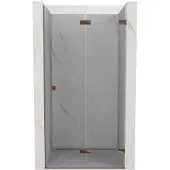 Mexen Lunar-F vouwdeur voor douche, rechts 65 , transparant, roségoud - 836-065-000-60-00-P