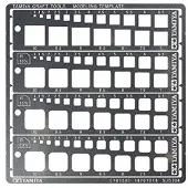 Tamiya 74156 Modelleer vierkante sjabloon 1-10 mm (4) Polyethyleen modelbouw accessoires