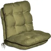 Beautissu 2-delige set lage rugleuning kussens, model Flair NL, 100x50x8 cm, olijfgroen