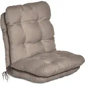 Beautissu 2-delige set lage rugleuning kussens, model Flair NL, 100x50x8 cm, taupe