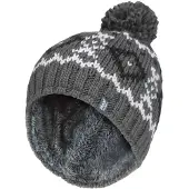 Heat Holder - Beanie Pom Pom-muts voor heren - Grijs
