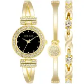 Anne Klein Premium dameshorloge en armbandenset met kristallen accenten