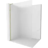 Mexen Kioto L douchewand Walk-in 80 x 200 , matglas, goud - 800-080-103-50-30