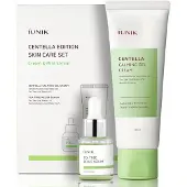 IUnik Centella Edition huidverzorgingsset (cr?e 2,02 fl.oz. & miniserum 0,51 fl.oz.) - Centella Asiatica en Tea Tree Leaf Waters om de huid te kalmer