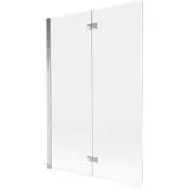 Mexen Mist badscherm 2-delig links 120 x 150 , transparant, chroom - 8A9-120-002-01-00-L