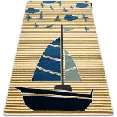 Rugsx Tapijt PETIT SAIL Boot , ZEILBOOT goud 200x290 cm