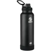 Takeya Actives 40 oz Geïsoleerde RVS Waterfles met Spoutdeksel, Premium Kwaliteit, Onyx