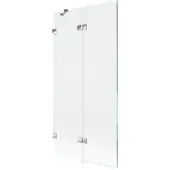 Mexen Lunar badwand 2-delig links 90 x 150 , transparant, chroom - 897-090-100-01-00-L