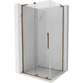 Mexen Velar L schuifdouchecabine 90 x 75 , transparant, roségoud - 871-090-075-03-60