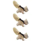 Outward Hound Squeakin' Squirrels Pluche vervangend hondenspeelgoed - 3 stuks