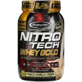 Muscletech , Nitro Tech, 100% Whey Gold, French Vanilla Cream, 2 lbs (907 g)