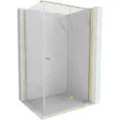 Mexen Mist-F opvouwbare douchecabine rechts 85 x 90 , transparant, goud - 8A6T-085-090-50-00-P