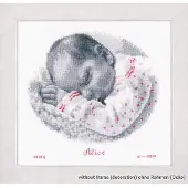 Vervaco - Telpakket kit - Geboorte - Slapende baby - PN-0169612 - Borduren - Borduurpakket - Borduurpakket geboorte - Borduurpakket volwassenen