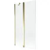 Mexen Mist badwand tweeledig 100 x 150 , transparant, goud - 8A9-100-011-50-00