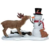 Lemax Kerstdorpminiatuur General Kerstdorpminiatuur Snack Time (sneeuwpop En Hert) 10 X 4,3 X 6,5 Cm