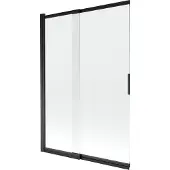 Mexen Fox badwand 2-delige schuif 120 x 150 , transparant, zwart - 891-120-002-70-00