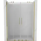 Mexen Velar Duo schuifdouchedeur 150 , matglas, goud - 871-150-000-32-50