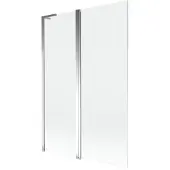 Mexen Mist L badwand 2-delig 120 x 150 , transparant, chroom - 8A9L-120-011-01-00