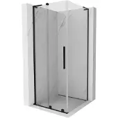 Mexen Velar L douchecabine schuifdeur 100 x 100 , transparant, zwart - 871-100-100-03-70