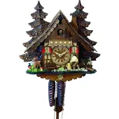 Engstler - Model 4091 - Kookklok - Eendaags kettingaangedreven uurwerk - Walnoothout