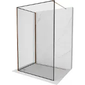 Mexen Kioto douchewand Walk-in 110 x 100 , zwart frame, roze-goud - 800-110-212-60-70-100