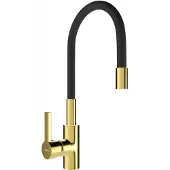 Mexen Flex keukenmengkraan, goud/zwart - 670900-57