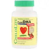 Child Life,Child Life,ChildLife Essentials - Pure DHA Kauwtabletten, Natuurlijke Bessen - 90 Zachte Capsules