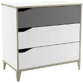 Demeyere Commode - - GENIUS - Wit en Grijs - 3 lades - 78,3 x 42,6 x 75,9 cm