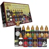 Army Painter Warpaints Air Starter Set, 12 Warpaints in 18 ml druppelflessen (inclusief 1 metallic, 1 grijze 100 ml primer), acrylverf niet-giftige airbrushverf op waterbasis Acrylverfset