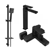 Mexen Mino DQ45 badkamerset, zwart - 72413DQ45-70