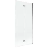 Mexen Mist badwand 2-delig rechts 90 x 150 , transparant, chroom - 8A9-090-002-01-00-P