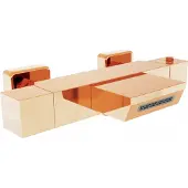 Mexen Cube thermostatische badmengkraan, roze goud - 77360-60