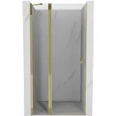 Mexen Mist openslaande douchedeur 95 , transparant, goud - 8A4-095-000-50-00