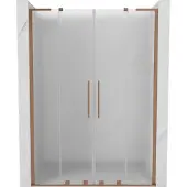 Mexen Velar L Duo schuifdouchedeur 150 , matglas, geborsteld koper - 871-150-003-32-65