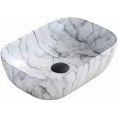 Mexen Rita opzetwastafel 45 x 32 cm, witte steen - 21084591