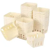 Jojomino Kleine Houten Bessenmand, Vierkante Geventileerde Mand, Groente- en Fruitmand, Bulkopslagcontainers