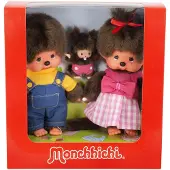 Monchhichi knuffelpop Familieset 3-delig - 20 cm