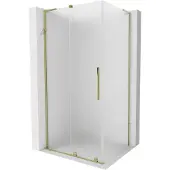 Mexen Velar L schuifdouchecabine 100 x 90 , matglas, goud - 871-100-090-33-50