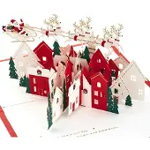Hallmark Signature Paper Wonder Pop-up kerstkaart (Kerstman en zijn rendier)