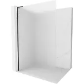 Mexen Kioto L douchewand Walk-in 120 x 200 , matglas, zwart - 800-120-103-70-30