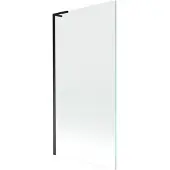 Mexen Next L badwand 1-delig 90 x 150 , transparant, zwart - 895-090-000-03-00-70