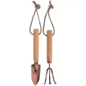 Esschert Design tuingereedschapset verkoperd hout/staal/leder