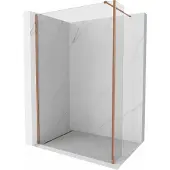 Mexen Kioto douchewand Walk-in 135 x 40 , transparant, roze goud - 800-135-212-60-00-040